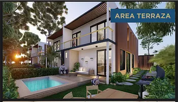 casas vacacionales y villas - Venta de villas frente al campo de golf de vista cana con opción a piscina 