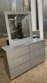 muebles y colchones - Gavetero de seis gavetas gris moderno 