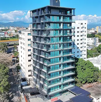 apartamentos - TORRE AMUEBLADO CON GIMNASIO PROXIMO PUCMM SANTIAGO 