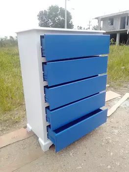 muebles y colchones - Biuro en color blanco y azul 