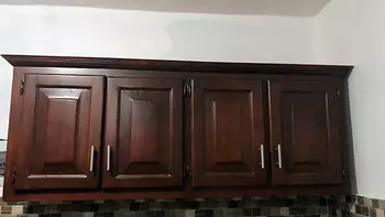muebles y colchones - Muebles de cocina pequeño en madera 