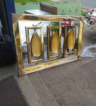muebles y colchones - Cuadro decorativo moderno color dorado 💫 