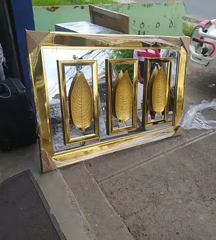 muebles y colchones - Cuadro decorativo moderno color dorado 💫 