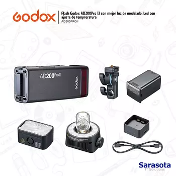 accesorios para electronica - Godox AD200Pro II  con estuche de regalo 
