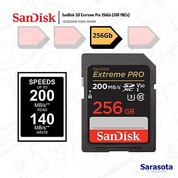 accesorios para electronica - Memoria SD 256Gb SanDisk Extreme Pro (200 MB/s)