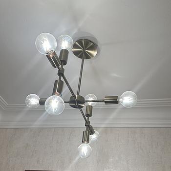 electrodomesticos - Lampara de techo dorada
