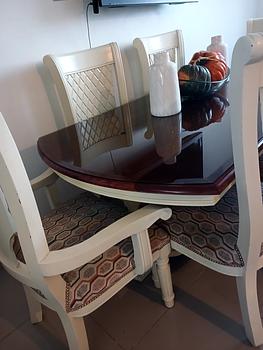 muebles y colchones - Elegante y atemporal comedor en caoba de 6 sillas