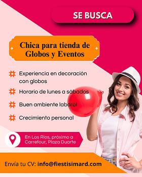 empleos disponibles - SERVICIO AL CLIENTE TIENDA DE GLOBOS Y EVENTOS