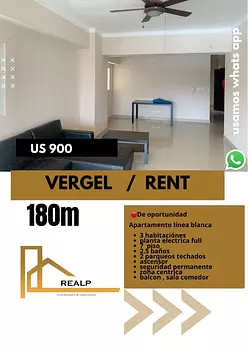 apartamentos - Apartamento línea blanca vergel