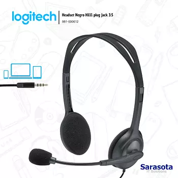 camaras y audio -  Logitech Headset H111 Jack 3.5mm