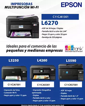 impresoras y scanners - TENEMOS TODAS LAS IMPRESORAS EPSON CON BOTELLA DE 