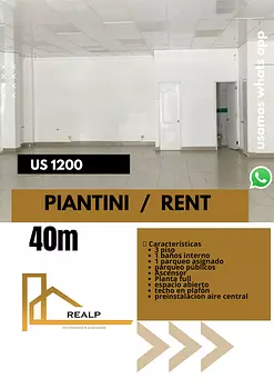 oficinas y locales comerciales - Local Piantini espacio abierto