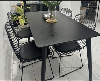 muebles y colchones - MESA DE COMEDOR NEGRA IKEA