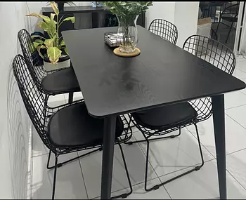 muebles y colchones - MESA DE COMEDOR NEGRA IKEA