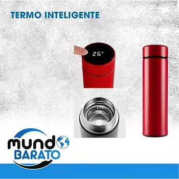 otros electronicos - Termo Inteligente de Acero Inoxidable Con Medidor De Temperatura 500 ML