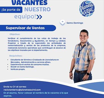 empleos disponibles - Supervisor de Ventas
