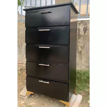 muebles y colchones - Biuro en madera color negro 
