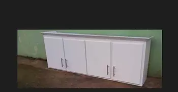 cocina - Gabinete superior blanco de cocina 
