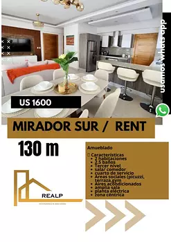 apartamentos - Apartamento mirador sur amoblado