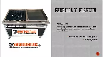 servicios profesionales - Parrilla y plancha 

Acero inoxidable