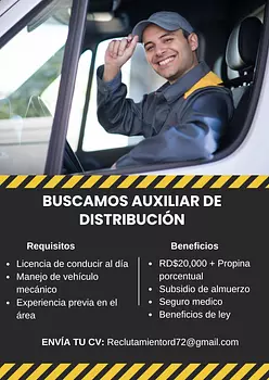 empleos disponibles - Auxiliar de Distribucion