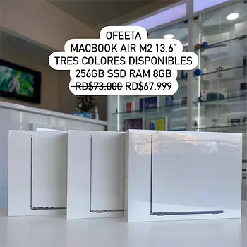 computadoras y laptops - MacBook Air M2 2022 13.6” 256GB RAM 8GB Nuevas Selladas