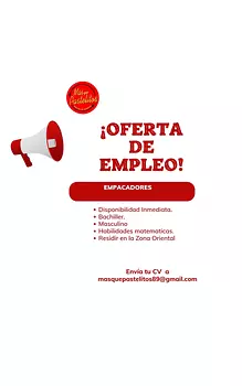 empleos disponibles - Empacadores ordenes