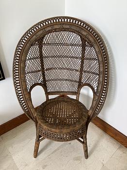 decoración y accesorios - silla rattan vintage 