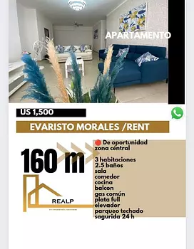 apartamentos - Hermoso apartamento de 3 habitación