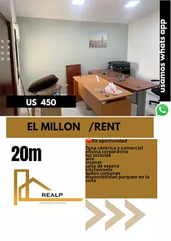 oficinas y locales comerciales - Oficina  en el millon 