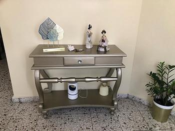 decoración y accesorios - mesa auxiliar en caoba