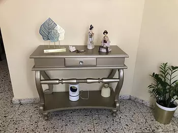 decoración y accesorios - mesa auxiliar en caoba