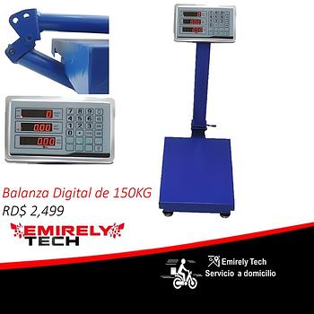 equipos profesionales - Peso Balanza Digital Escala 150 Kg Colmado Almacen