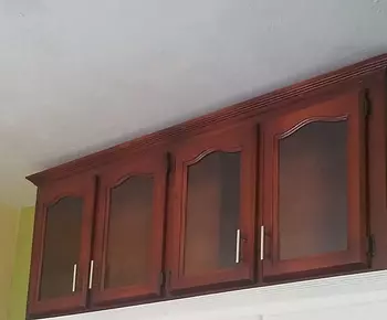 cocina - Gabinete de cuatro puertas con cristal para cocina