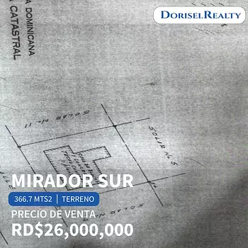 solares y terrenos - VENTA DE TERRENO EN LO MEJOR DE MIRADOR SUR