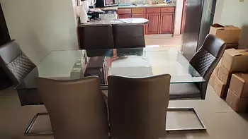 muebles y colchones - COMEDOR DE 6 SILLAS COMO NUEVO