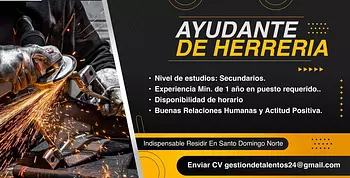 empleos disponibles - Ayudante Herreria