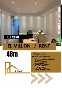 oficinas y locales comerciales - Local amoblado en el millon