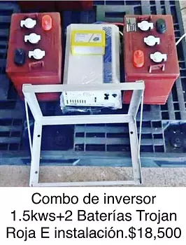 plantas e inversores - Combo de inversor +Baterías E instalación Gratis