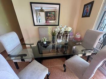 muebles y colchones - Comedor en tope de cristal