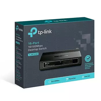 computadoras y laptops - SWITCH 16 PUERTOS TP-LINK TL-SF1016D, NO ADMINISTRABLE/DESKTOP, 16 PUERTOS 