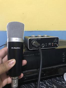 camaras y audio - Micrófono M-Audio y tarjeta Uphoria UM2