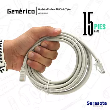 accesorios para electronica - Patch Cord RJ45 CAT6 de 15 pies