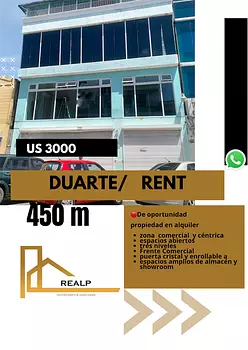 oficinas y locales comerciales - Local en la Duarte 450 metros