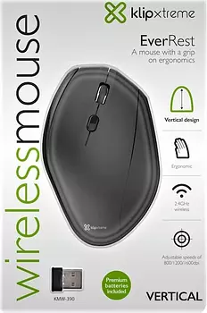 impresoras y scanners - MOUSE  PROFESIONAL WIRELESS KLIPX VERTICAL, ERGONOMICO, 2.4 GHZ,800/1200/1600DPI