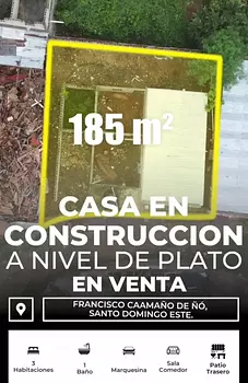 casas - Venta de Casa en Construccion a nivel de Plato