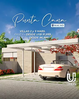 casas vacacionales y villas - TU VILLA EN PUNTA CANA POR SOLO USD$ 101,999