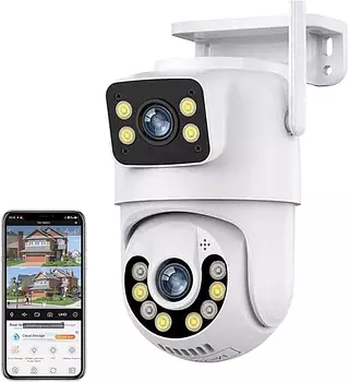 camaras y audio - Cámara de Seguridad Doble Lente Wifi Full HD 2MP