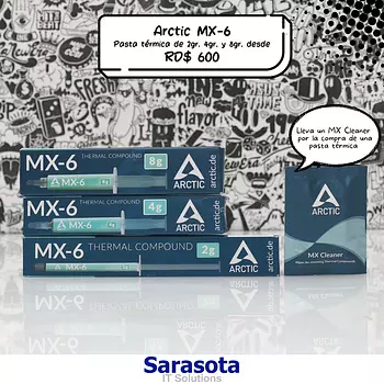 computadoras y laptops - Arctic Pasta térmica MX6 desde 600