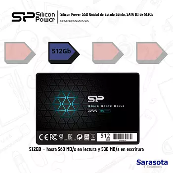 accesorios para electronica - SSD 512Gb Disco Estado Sólido marca Silicon Power